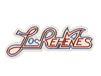 a sticker that says los rehenes on a white background