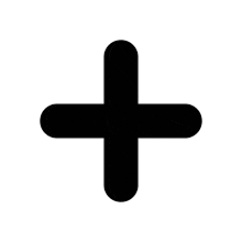 a black plus sign on a white background is a free icon .