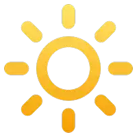 a yellow sun with a circle in the center