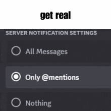 a screenshot of a server notification settings screen