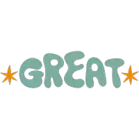 a logo that says great with a yellow star