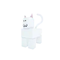 a white cat with the number 3 on its face and tail