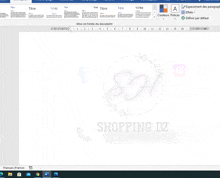 a computer screen with the words shopping dz on the bottom