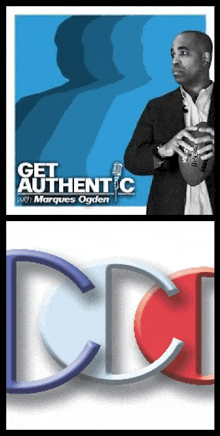 a picture of a man holding a football with the words " get authentic " on it