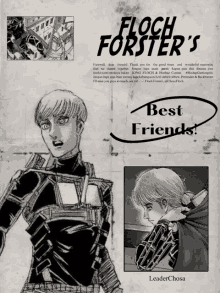 a poster that says floch forster 's best friends on the top