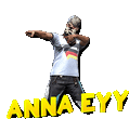 a man throwing a ball with the name anna eyy on the bottom