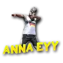 a man throwing a ball with the name anna eyy on the bottom