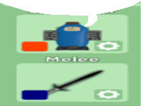 a screenshot of a game called melee with a sword