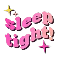 a sticker that says sleep tight with a star in the background