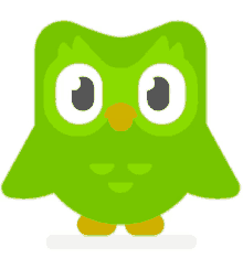 a green owl with a yellow beak is standing on a white background