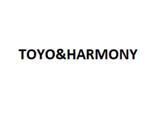 a toyo & harmony logo that is black on a white background