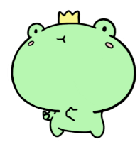 a green frog with a yellow crown on it