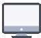 a pixel art illustration of a computer monitor with a white screen on a white background .