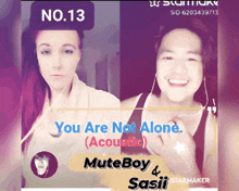 muteboy and sasii singing the song you are not alone acoustic