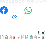 a bunch of icons on a white background including facebook whatsapp and other icons