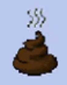 a pile of brown poop with smoke coming out of it .