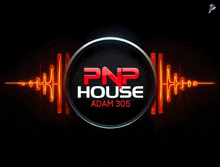 a logo for pnp house adam 305 is shown on a dark background