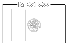 a coloring page of the mexican flag