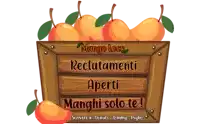 a sign that says mango loco recruitamenti aperti mangi solo te