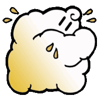 a cartoon illustration of a cloud with tears coming out of it