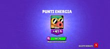 a screenshot of a game that says punti energia on the top