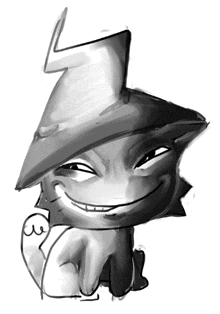 a drawing of a cat wearing a wizard hat