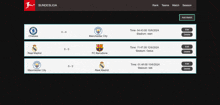 a screenshot of a bundesliga website showing chelsea manchester city and real madrid teams