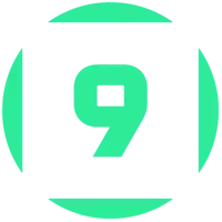 a green circle with the number 9 inside