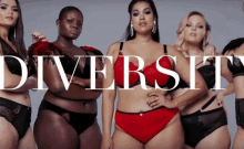 a group of women are standing next to each other and the word diversity is visible