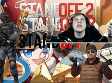 a poster for standoff 2 shows a man and a girl