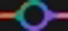 a rainbow colored circle on a black background with a circle in the middle .