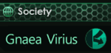 a green sign that says society gnaea virius on it