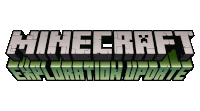 a minecraft logo that says exploration update on it