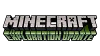 a minecraft logo that says exploration update on it