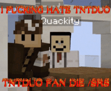 a screenshot of quackity and tnt duo fan die / sns