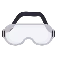 a pair of goggles with a black strap