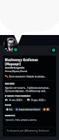 a screenshot of a person 's profile that says blazhennyy grafoman