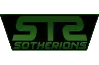 a logo for st2 sotherions is green and black