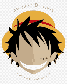 an illustration of monkey d. luffy with the website cipherpolfiles.tumblr.com below it