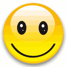 a yellow smiley face with black eyes and a black mouth