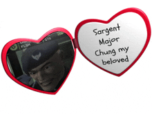 a sargent major chung my beloved heart shaped valentine 's day card