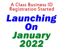 a sign that says a class business id registration started