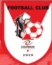 a red and white emblem for a football club from 1919