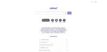 a screenshot of yahoo 's search page with a purple header