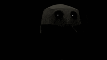 a 3d model of a skull with two eyes and the word skull on the bottom