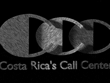 a logo for costa rica 's call center is shown in black and white