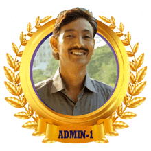 a picture of a man with a laurel wreath and the name admin-1