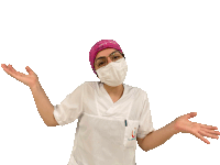 a woman wearing a white scrub top with a pocket that says ' istanbul '