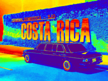 a car is parked in front of the costa rica terminal