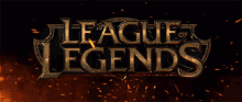 a logo for league of legends is displayed on a black background